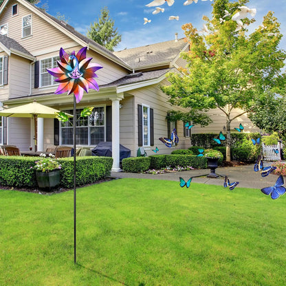 Decorative Garden Stakes Wind Spinners Outdoor Clearance Metal Yard Art Gifts for Women Grandma Mom for Lawn Patio Yard Pathway Driveway Ornaments