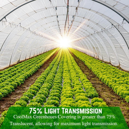 Farm Plastic Supply - Clear Coolmax Greenhouse Plastic Sheeting - 6 Mil - 4 Year UV Resistant Infrared Anti-Condensate Green House Covering Thermal Greenhouse Plastic 6 mil (50' x 60')