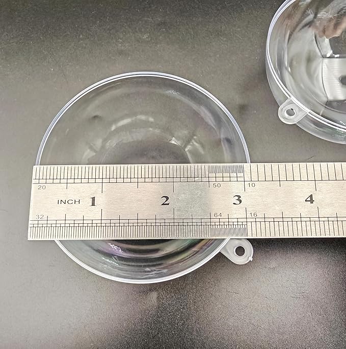 Acrylic Hollow Ball, Clear Plastic Fillable Ornaments Ball, DIY Clear Plastic Balls for New Years Present,Xmas Tree,Home Decoration,Wedding,Party (8cm/3.15inch，10pcs)