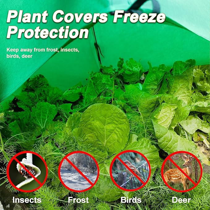 59″*59″*60″ Winter Plant Warm Covers - Raised Bed Cover, Garden Row Accelerator, Warm Tent Freeze Protection Humidity Domes for Germination, Seedling Propagation Protecting Plants from Animals