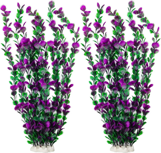 20.47 Inch Tall Aquarium Plants – Large Lifelike Artificial Fish Tank Decorations, 2 Pcs Fish Tank