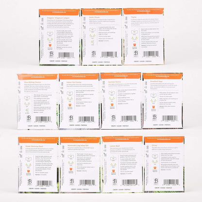 Bentley Seed Garden Variety Pack - Non-GMO Heirloom Vegetable Seeds for Planting - Assorted Herb Collection - 11 Herb Packets