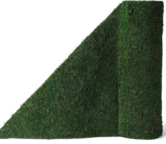 Byher Dried Moss Table Runner for Party Garden Decoration , Dark Green (30cm X 92cm ( 12" x 36" ))