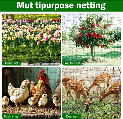 Bird Netting, 25 x 50 FT Heavy Garden Netting Reusable Protective Garden Netting for Plants Fruit Trees Vegetables Against Birds and Other Animals