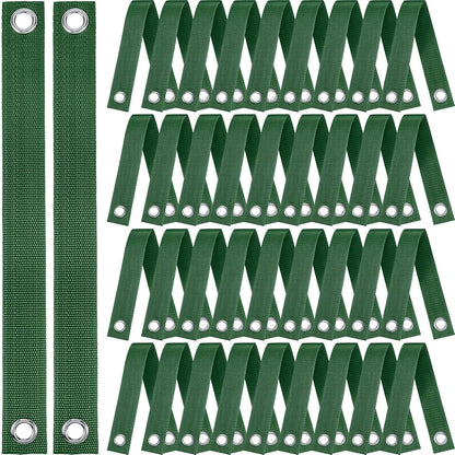 48 Pcs 15.74 Inches Tree Straps for Staking with Grommet Heavy Duty Young Tree and Plant Supports Stakes for Guying Staking Newly Planted Sapling Straight and Hurricane Protection(Green)