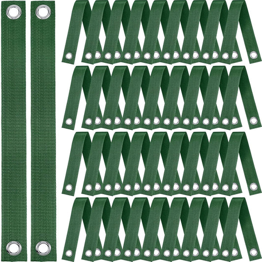 48 Pcs 15.74 Inches Tree Straps for Staking with Grommet Heavy Duty Young Tree and Plant Supports Stakes for Guying Staking Newly Planted Sapling Straight and Hurricane Protection(Green)