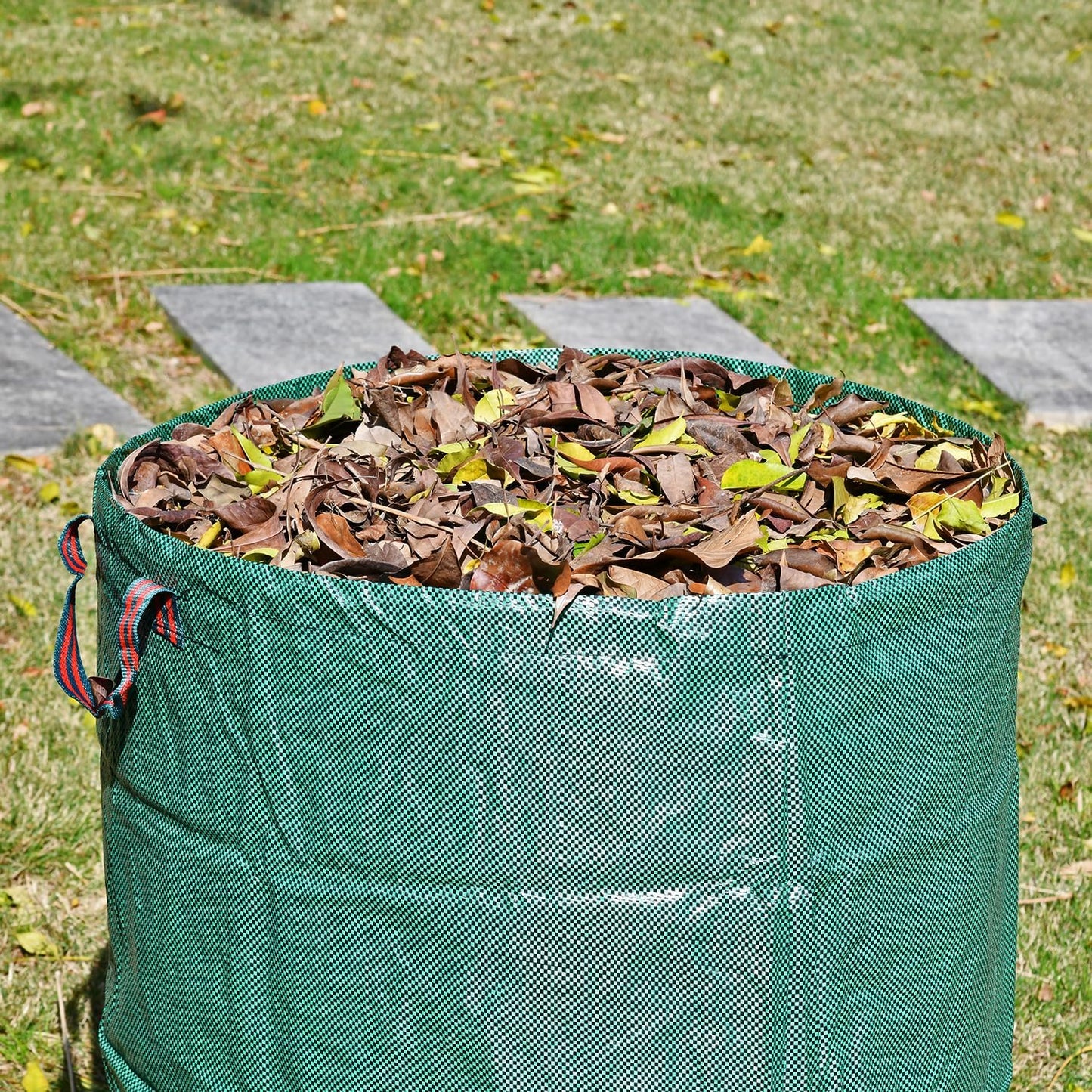 CAMPFIRE 3 Pack 72gallon Garden Waste Bags (H30, D26 Inches) With Handles, Heavy Duty Leaf Bags, Reusable Lawn Garden Bags And Yard Waste Bags, Suitable For Leaf Collectors