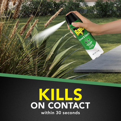 Raid House and Garden Insect Killer, Kills Ants, Roaches, Spiders and Flies on Contact, 11oz