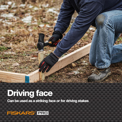 Fiskars Pro IsoCore Maul - 2.5-Pound Wood Splitter for Small Size Logs and Kindling with Shock-Absorbing Handle - Black/Orange