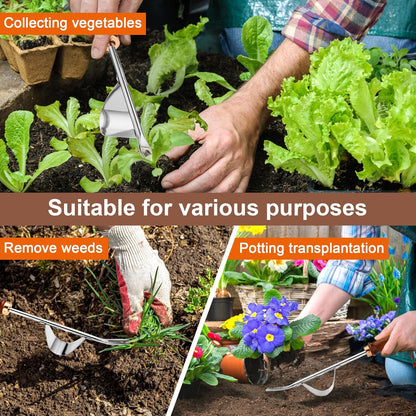FIAMER Gardening Supplies Outdoor Garden Planting Farmland Lawn Gifts Hand-held Weeding Tools (11.8In0.8In, Yellow)