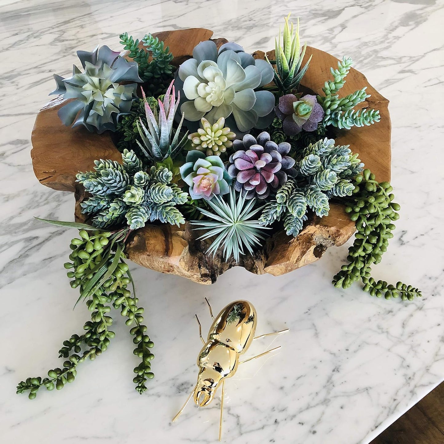 Artificial Succulents - 15 Pack - Premium Unpotted Succulent Plants Artificial - Realistic Textured Succulents - Fake Succulent Plants for DIY - Feaux Faux Cactus Plant Bulk