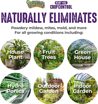 Trifecta Crop Control Insecticidal Soap for Plants | All Natural Fungicide for Plants | Spider Mite Killer Indoor Plants, Food Safe Commercial Grade Pesticide, Herbicide, Spider Mites Spray for Plants