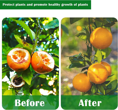 2 Pcs Fruit Tree Netting, 7 x 8 Ft Large Insect Bird Barrier Tree Net with Drawstring, Garden Bird Netting Plant Cover for Protect Plant Fruit Flower from Insect Bird