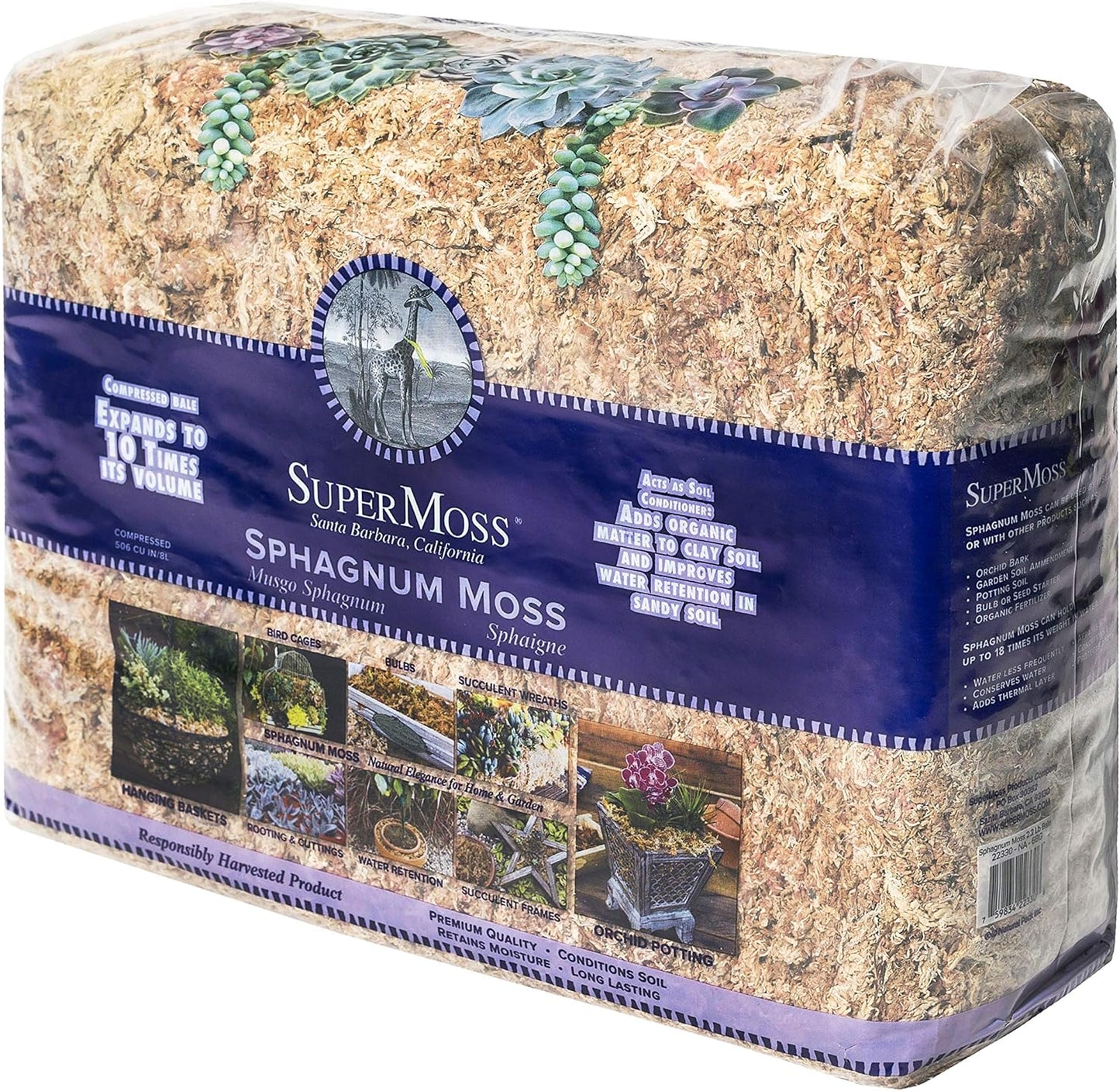 SuperMoss Orchid Sphagnum Moss and Tenax Hardware Net