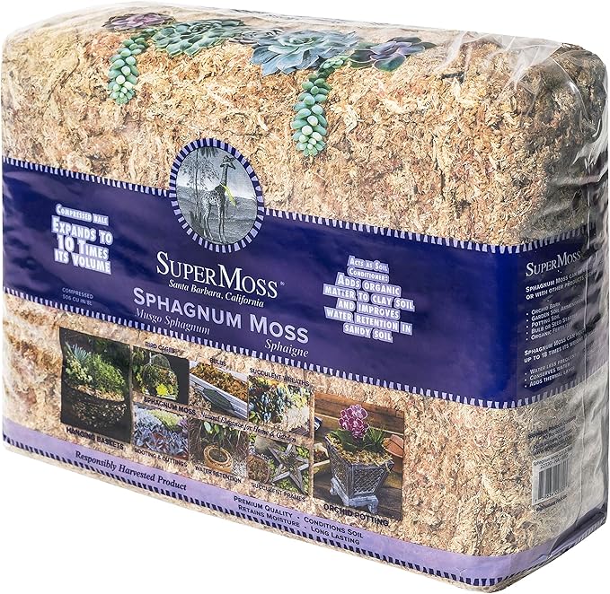 SuperMoss Orchid Sphagnum Moss and Tenax Hardware Net