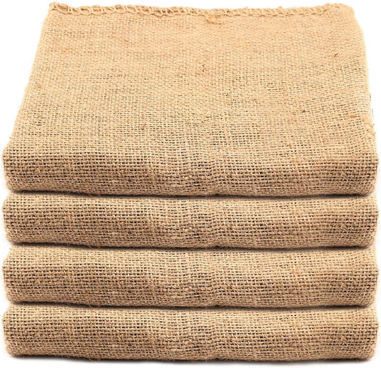 KEILEOHO 4 Pack 40 X 24 Inch Burlap Bags, Large Food Grade Burlap Sacks for Gardening, Planting Growing Bags, Potato Sack Race Bags