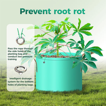 7 Pcs 7 Gallon Potato Grow Bag, PE Garden pots Plant Grow Bag with Branch-Binding Holes and Drain holefor for Vegetables, Strawberries, Flowers