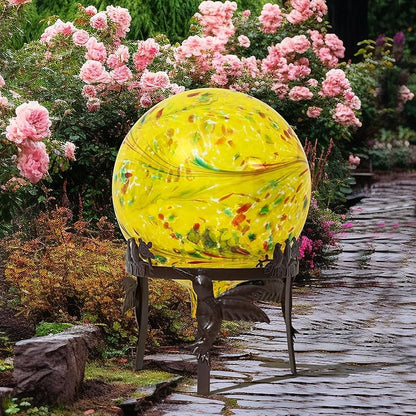 Topadorn 10/12 Inch Gazing Ball Stand - Heavy Duty Metal Garden Globe Holder for Decorative Gazing Globes - Outdoor Patio Lawn Decor