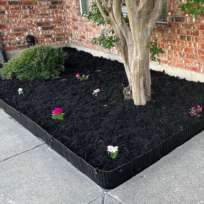 Corrugated Metal Garden Edging, 8"×50Ft Landscape Edging Border for DIY Lawn, Flower Bed and Garden Fence, Metal Garden Edging for Landscaping, Yard and Tree Surrounds Borders, Black