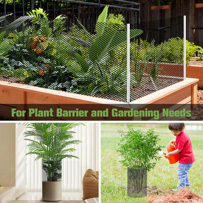 Mesh Tree Guard Trunk Protectors, Chicken Wire for Floral Arrangements, Tree Wraps to Protect Bark, Flexible Net Tree Guard 16 in x 20FT with 50 Zip Ties, Tree Bark Protector from Deer-Black