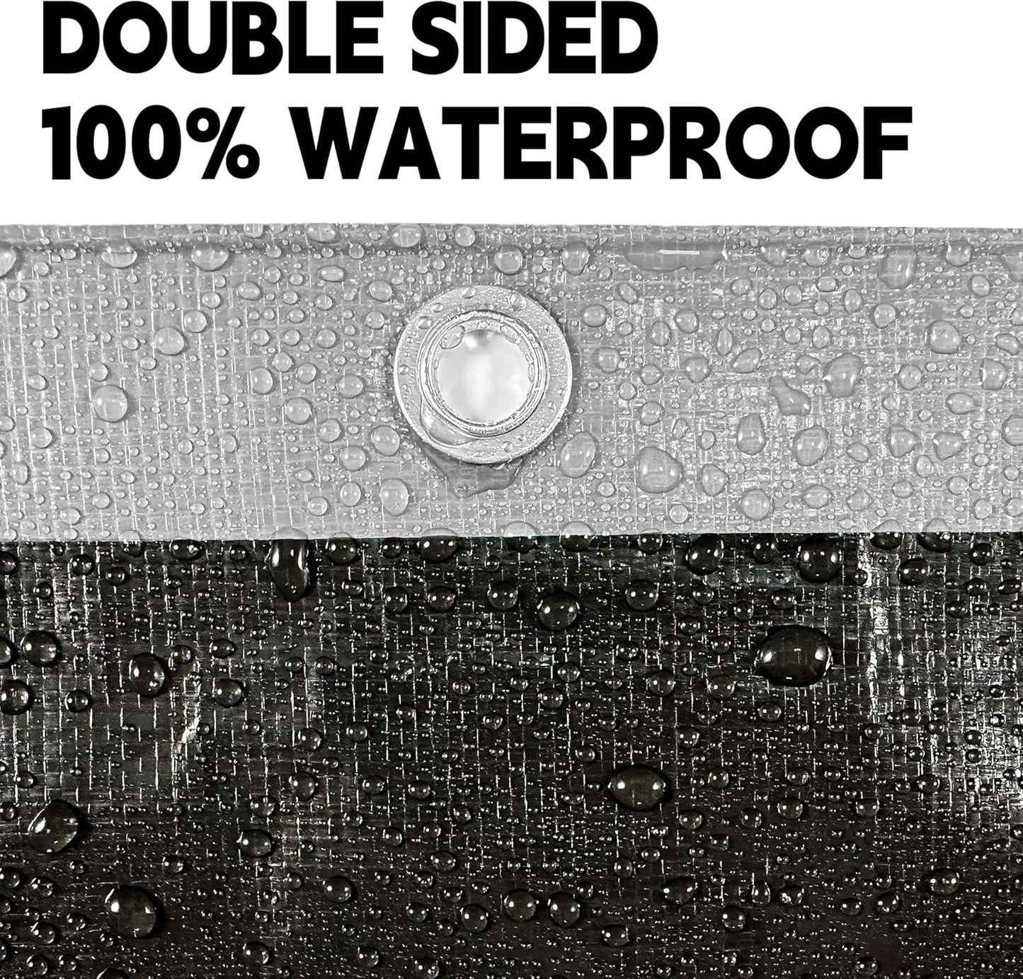 Tarp Heavy Duty 6x8ft Waterproof Tarps,10mil Uv Resistant,Multipurpose Silver/Black Tarps for Cars,Camping,Roof,Ship,Garden.by-MVPNET