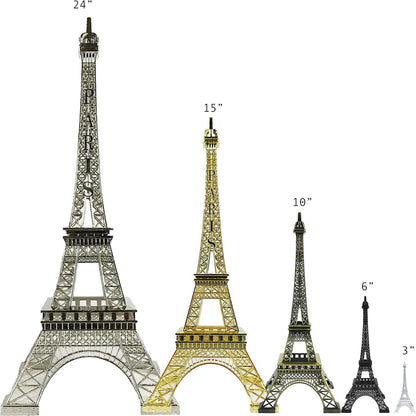 allgala 24" Eiffel Tower Statue Decor Alloy Metal, Black