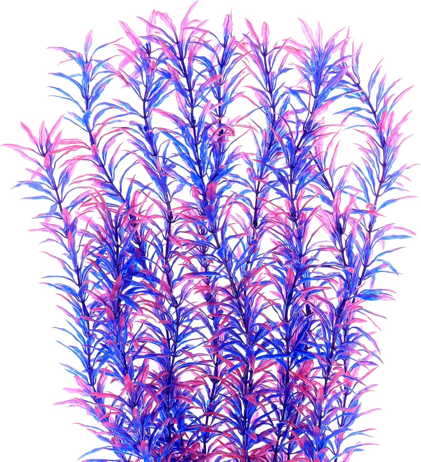 ALEGI Aquarium Fish Tank Decoration,Large Artificial Plants for Fish Tank 21 inches Tall,Safe for All Fish, Purple