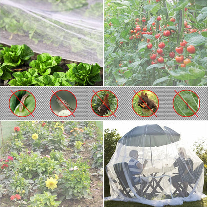 Garden Netting, 10x33Ft Ultra Fine Mesh Netting Pest Barrier Protection Bird Mosquito Net Plants Cover for Vegetables Fruits Flowers Crops Greenhouse Row Cover Raised Bed Patio Mesh Netting