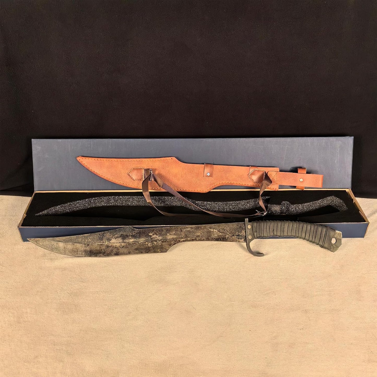SV Handmade cast Manganese Steel Chopping Blade Sword, Full Tang, Outdoor, Hunting, Camping, Hiking, Survival, with Protective Cover, Multiple Styles to Choose from