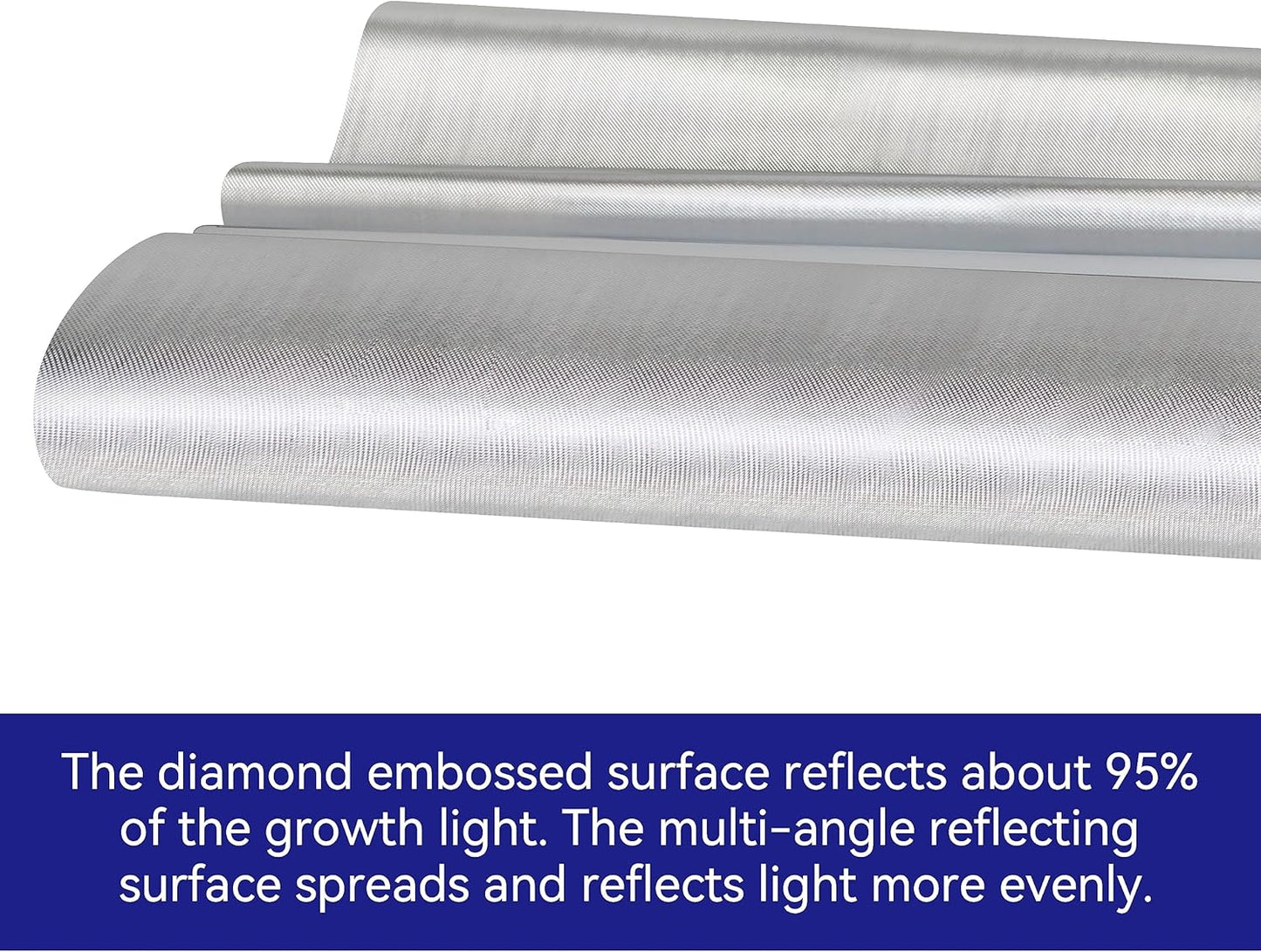 TEXALAN(R) Diamond Film Foil Roll Highly Reflective Mylar Film Roll for Grow Room 4X25FT 6 Mil