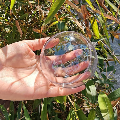 Acrylic Hollow Ball, Clear Plastic Fillable Ornaments Ball, DIY Clear Plastic Balls for New Years Present,Xmas Tree,Home Decoration,Wedding,Party (8cm/3.15inch，10pcs)