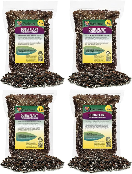 Monstera Dubia Potting Mix - Expertly Crafted for Enhanced Drainage and Root Health - 20 Quart (4 Bags of 5 Quart)