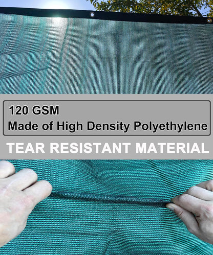 e.share 90% Heavy Duty Shade Cloth for Garden, 10 Ft X 8 Ft Sun Shades Outdoor Patio with Grommets for Plant Covers,Porch Screen,Pergola Shade Cover,Greenhouse,Green
