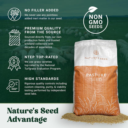 Nature’s Seed Pig Forage Mix, Pasture Grass Seed Blend, Wildlife Food Plot for Deer, Elk and More, 10 lbs