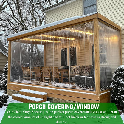 Farm Plastic Supply - Window Covering - 15 Mil - Window Covering, Window Cover, Porch Cover, Porch Screen, Storm Window, Plastic Cover (4.5' x 7')