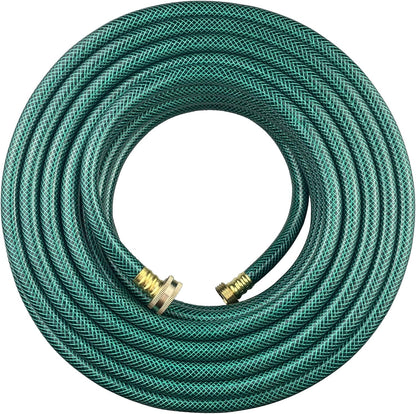 PVC Garden Hose 1/2 Inch Green Heavy Duty Water Hose with Solid Brass Fittings,No Leaking, Flexible,for outdoors,Lawns,Patio (75 FT, Green, Brass Fittings)