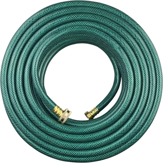 PVC Garden Hose 1/2 Inch Green Heavy Duty Water Hose with Solid Brass Fittings,No Leaking, Flexible,for outdoors,Lawns,Patio (75 FT, Green, Brass Fittings)