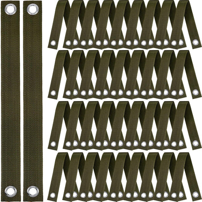 48 Pcs 15.74 Inches Tree Straps for Staking with Grommet Heavy Duty Young Tree and Plant Supports Stakes for Guying Staking Newly Planted Sapling Straight and Hurricane Protection(Army Green)