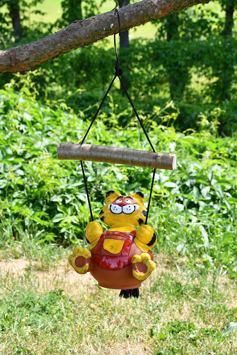 Ceramic Garden Decor - Cat Lawn Stake - Outdoor Statue - Perfect, Unique Gifts for Gardeners Woman, Men, Yard Gifts - Handmade, Frostproof