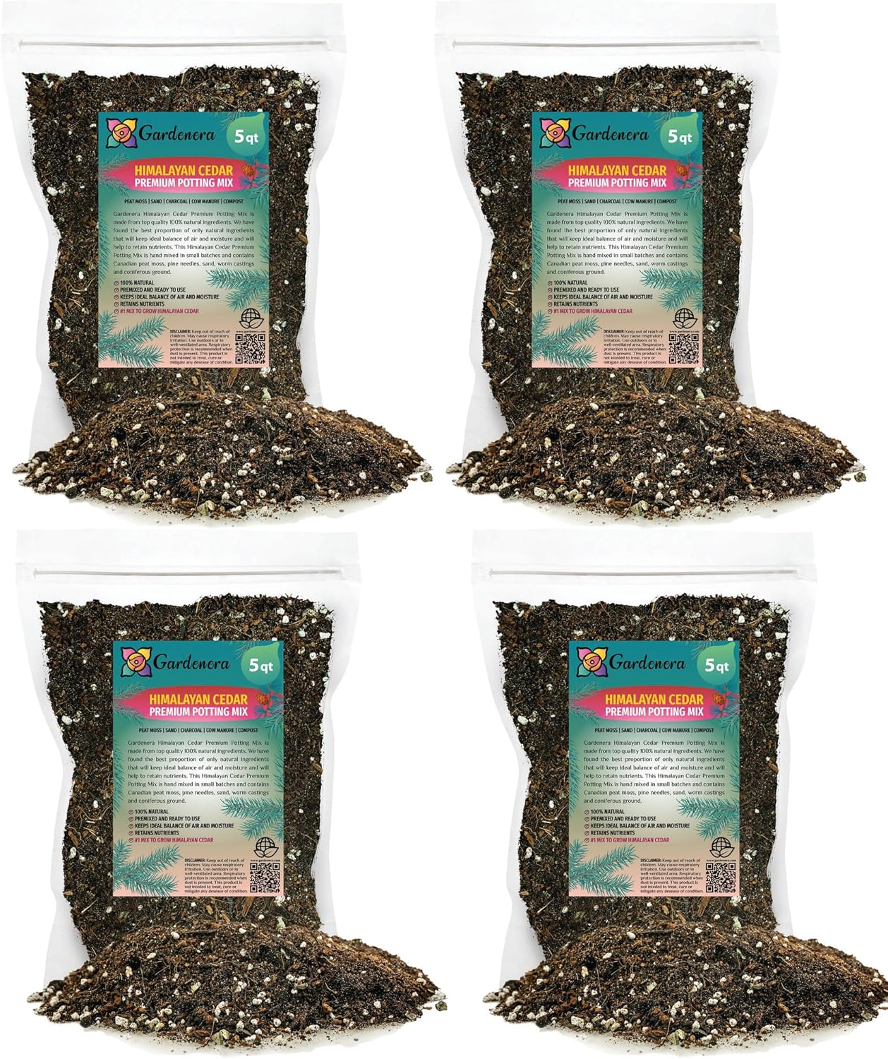 Gardenera Premium Himalayan Cedar Potting Soil Mix - Perfect Balance of Nutrients, Drainage, and Aeration for Healthy Cedar Trees - 20 Quart
