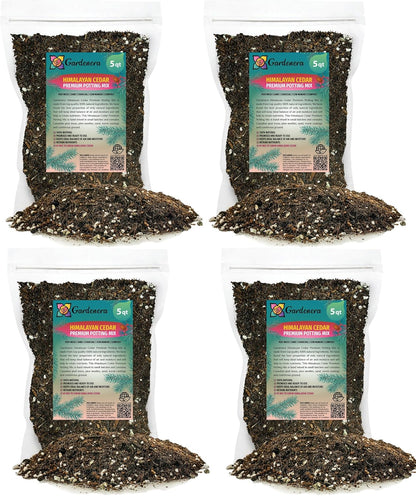 Gardenera Premium Himalayan Cedar Potting Soil Mix - Perfect Balance of Nutrients, Drainage, and Aeration for Healthy Cedar Trees - 20 Quart