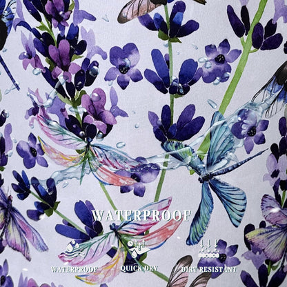 Dragonfly Laundry Basket Foldable With Handles Purple Floral Tote Bag Oxford Cloth Colorful Laundry Hamper Clothes Storage Bucket Toy Organizer For Bathroom/Laundry/Bedroom 18.9" x 16.5 "