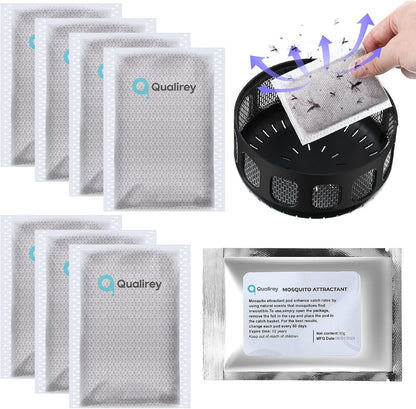 8 Pack Mosquito Attractant in Bulk, Lure for Bug Zapper Bait Refill Compatible with All Mosquito Trap Enhances Catch Rates for Indoor Outdoor Traps, Safe and Long Lasting