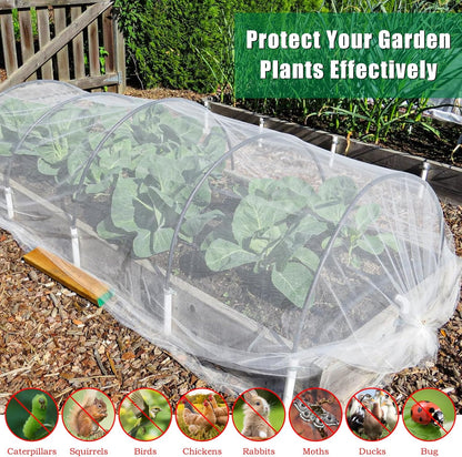 10 X 50 FT Garden Mesh Netting Pest Barrier for Raised Beds, Fruit Tree Netting for Cicadas, Bird Insect Nettings for Gardening, Blueberry Bush Strawberry Nettings Cover for Garden Protection