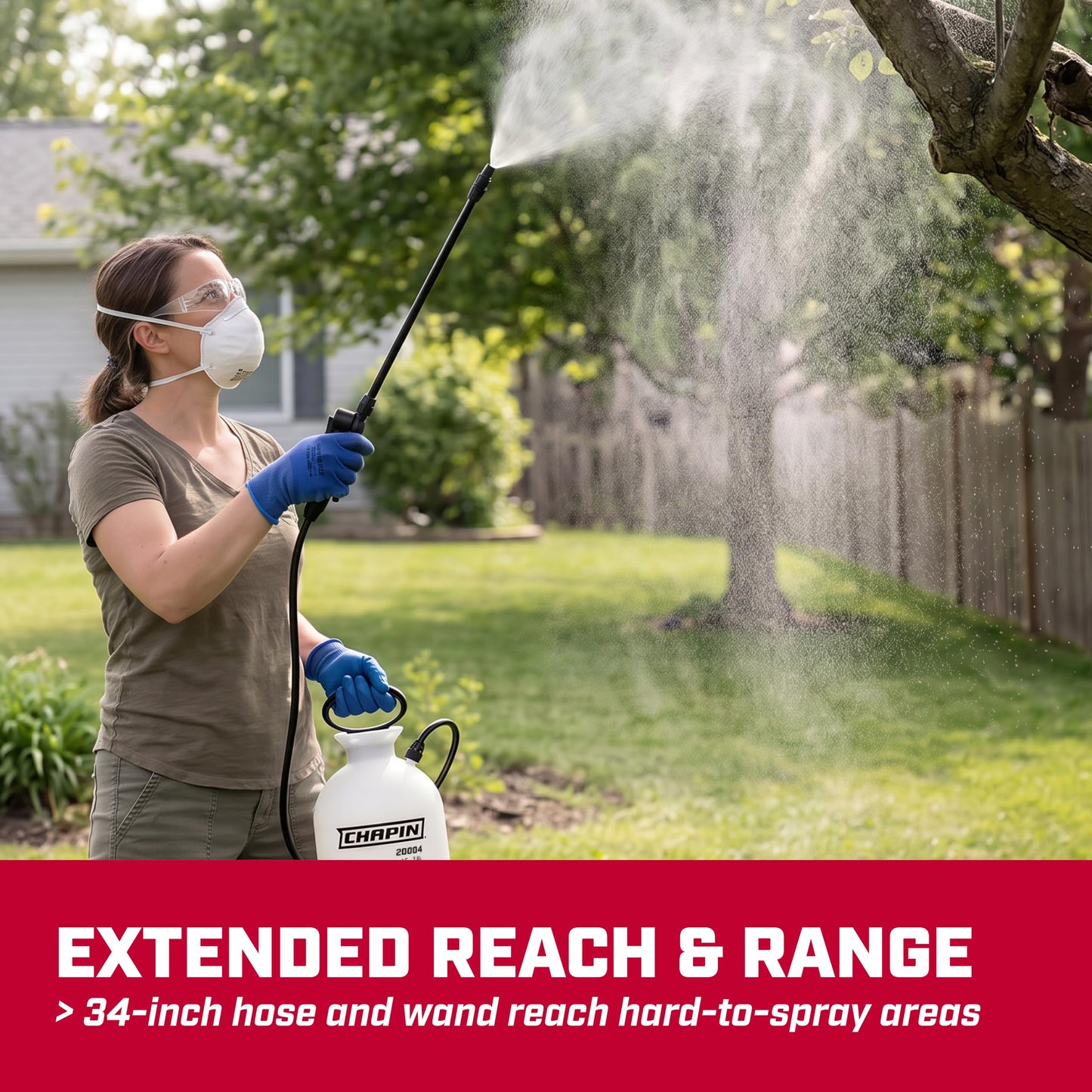 Chapin 1-Gallon Pump Sprayer, Easy Use for Home & Garden