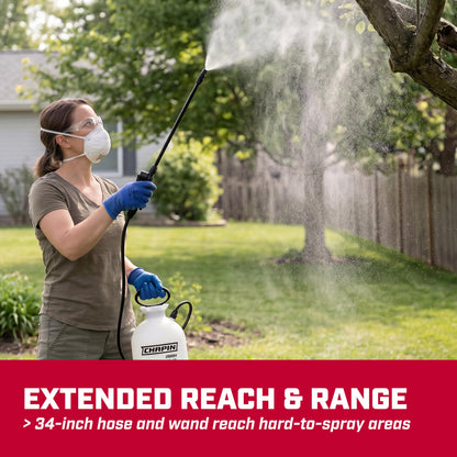 Chapin 1-Gallon Pump Sprayer, Easy Use for Home & Garden