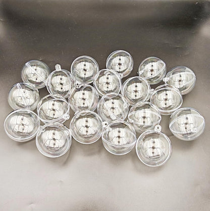 Acrylic Hollow Ball, Clear Plastic Fillable Ornaments Ball, DIY Clear Plastic Balls for New Years Present,Xmas Tree,Home Decoration,Wedding,Party (5cm/2inch,20pcs)