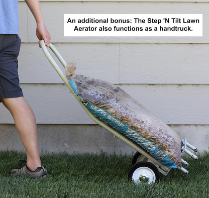 Step 'N Tilt Core Lawn Aerator Version 4 Kit (3.4 Inch Standard Length Coring Tines with Soil Core Container)