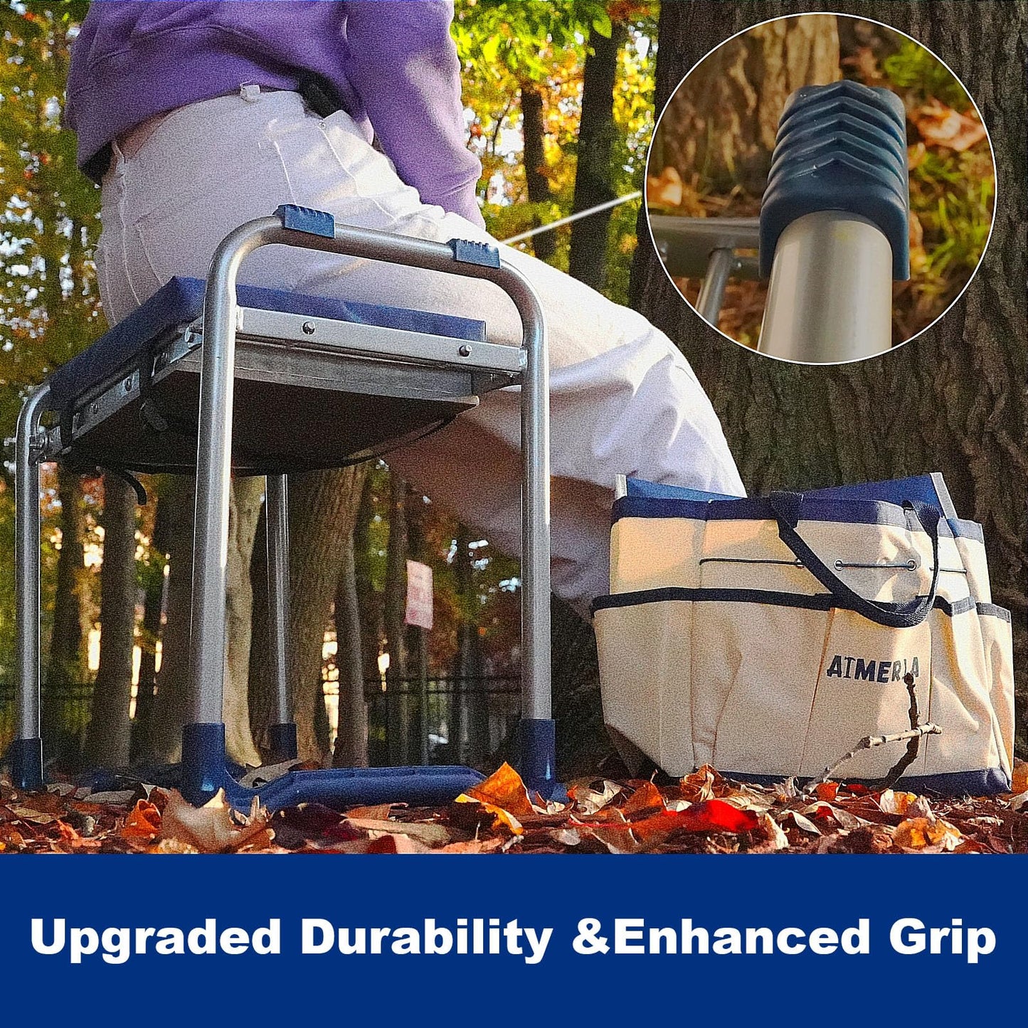 Aimerla K5 Foldable Kneeler Seat - Heavy Duty (Detachable Cloud Kneeler Pad) - Garden Stool - 2