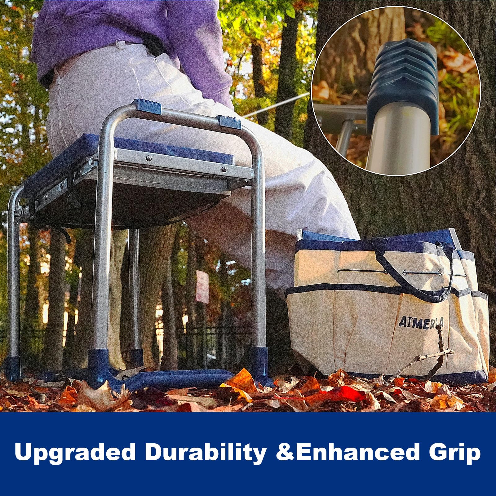 Aimerla K5 Foldable Kneeler Seat - Heavy Duty (Detachable Cloud Kneeler Pad) - Garden Stool - 2